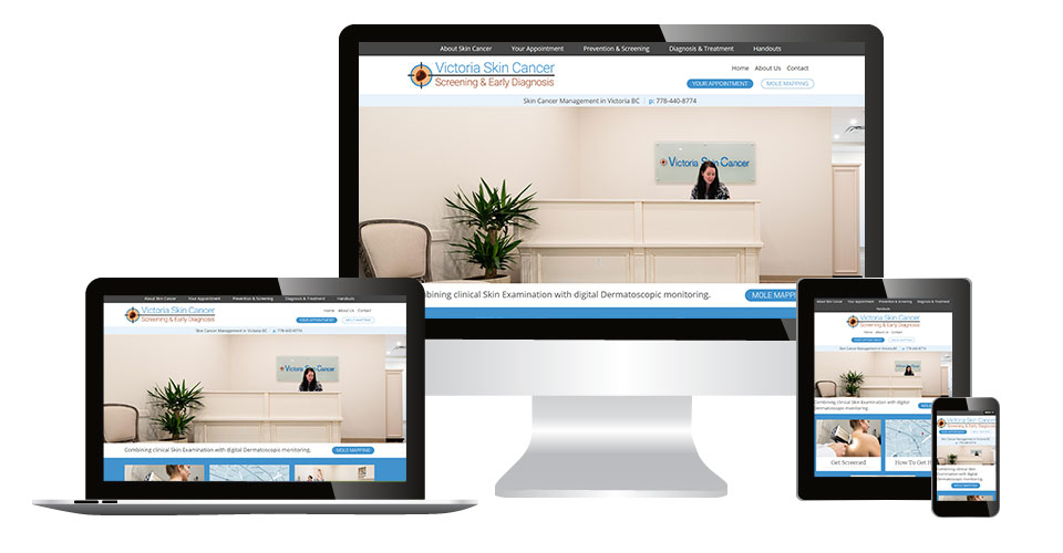 Dr. Erlank home page displaying on multiple devices